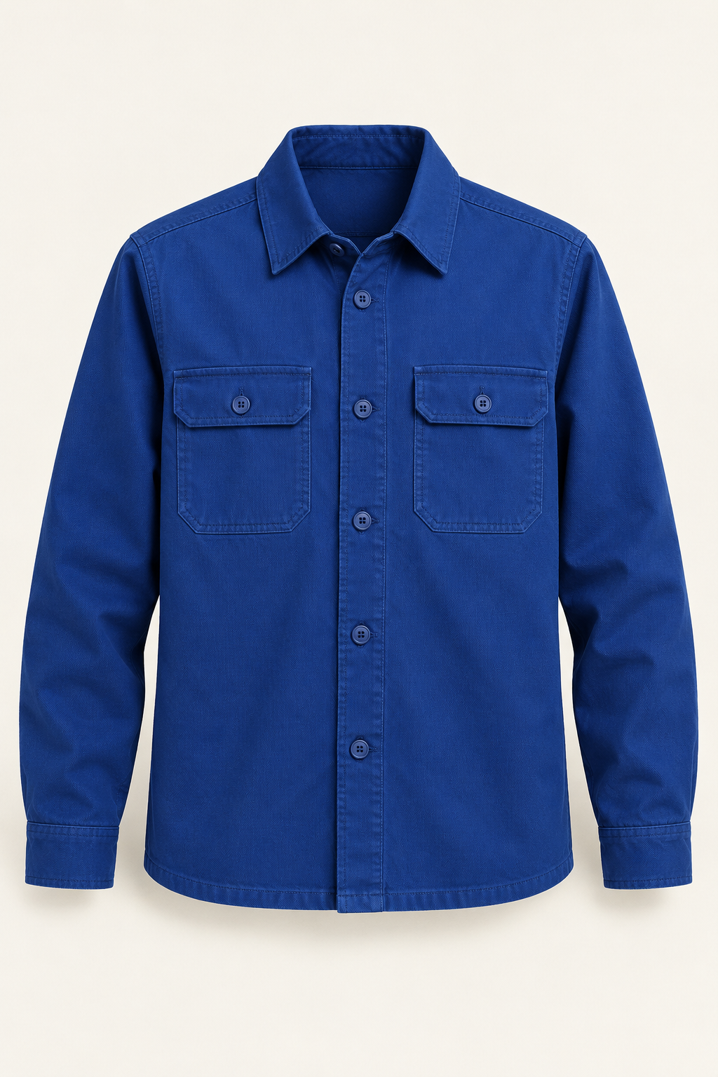Indigo · structured cotton The blue overshirt