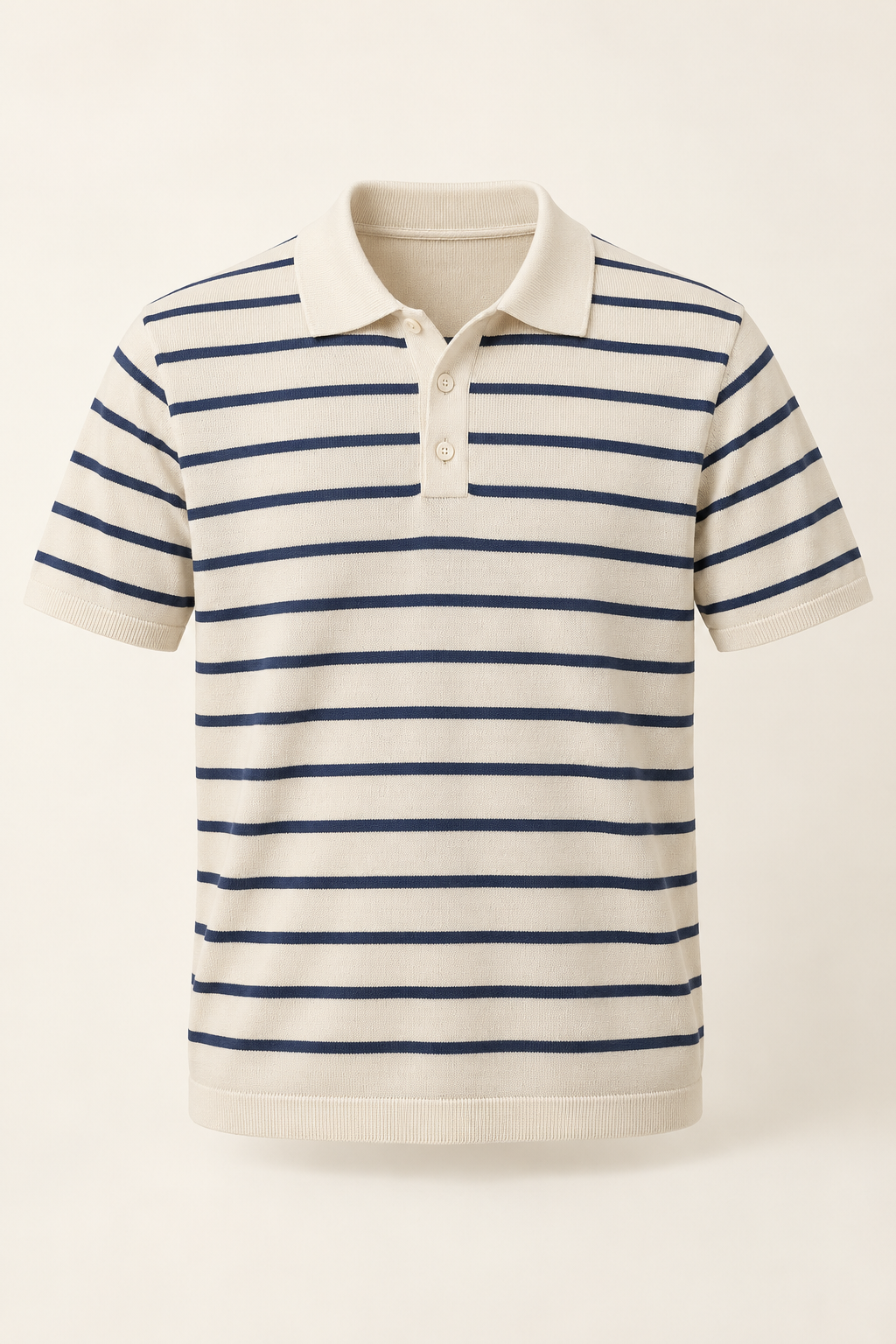 Cream & navy · soft knit The striped knit